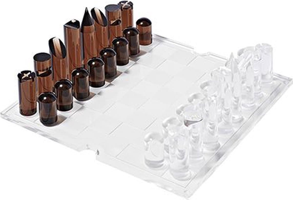 Sunnylife - Games Lucite Schaken en Dammen - Acrylaat Kunststof - Multicolor