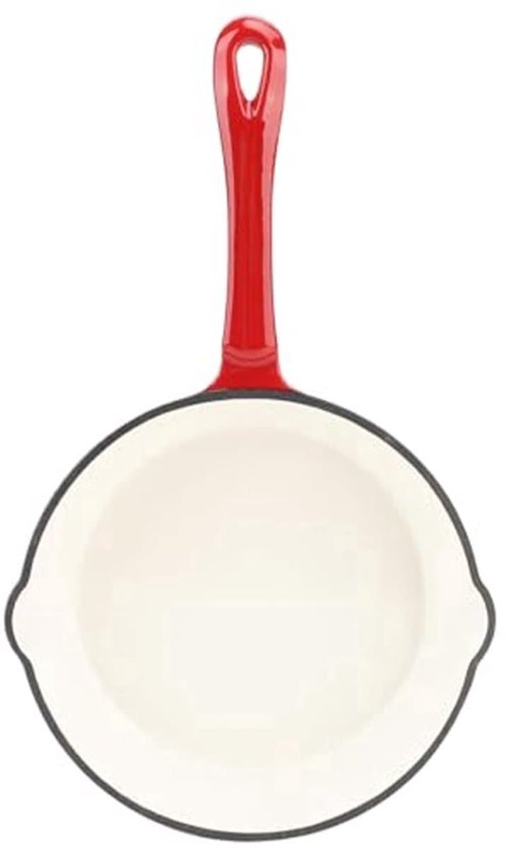Emaillagen Koekenpan 16cm - Gietijzer - Antiaanbaklaag - Voor Oven en Kookplaat