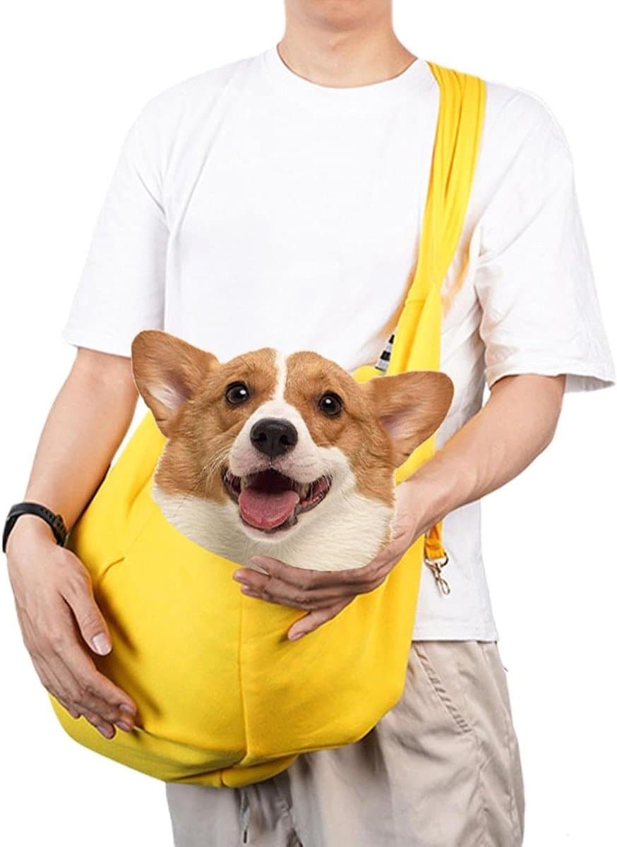 Draagtas Huisdieren - Reistas Hond - Veilig Vervoer - Handsfree Ontwerp - 265 cm - Geel
