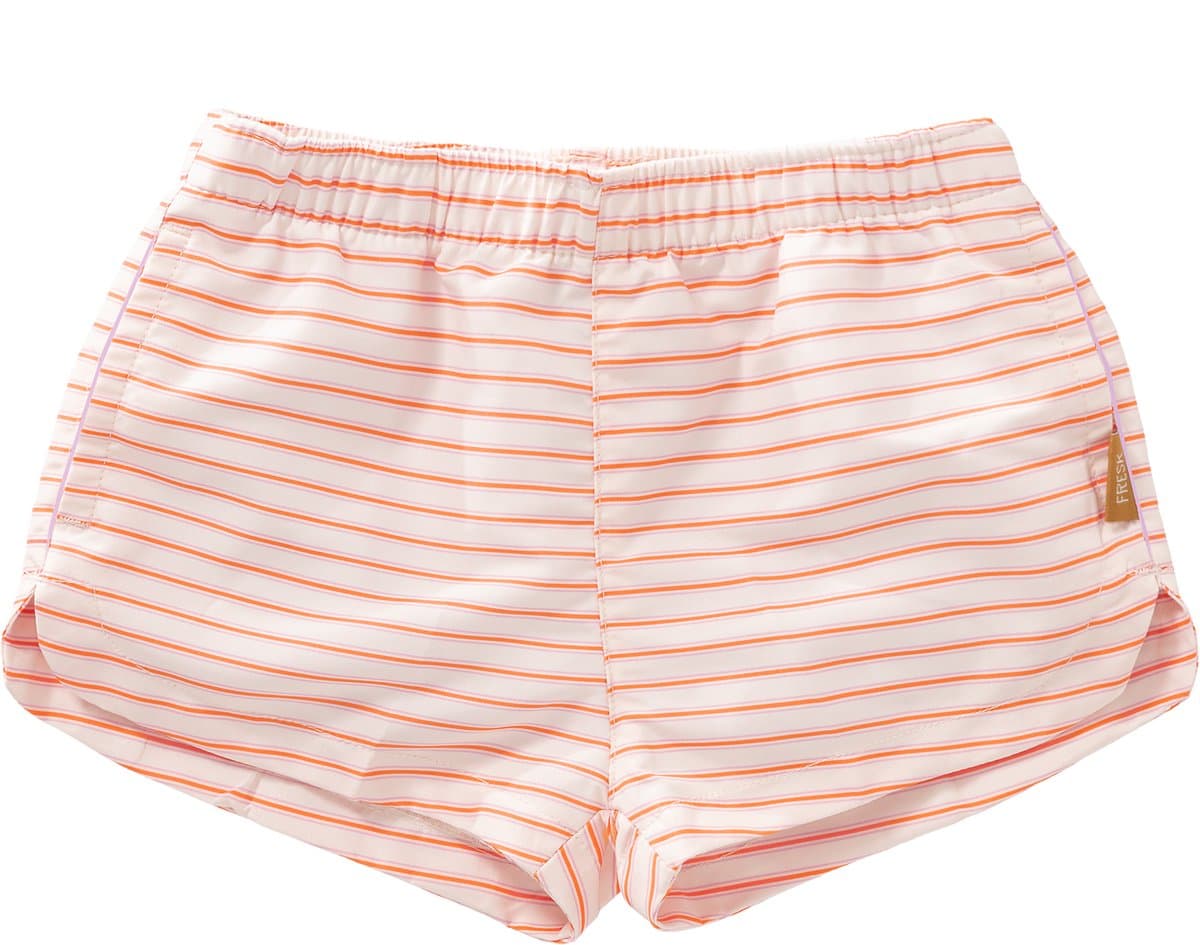 Fresk UV Zwembroek voor Unisex 122 - Sneldrogende Zwemkleding - UV-bescherming UPF 50 - Zwemshort Kinderen - Creme - Summer Stripes