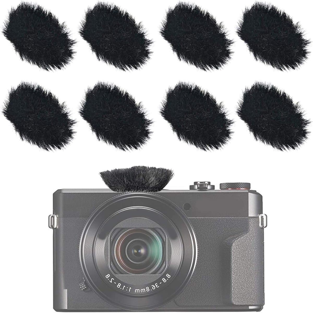 Set van 8 Winddichte Fleece Hoeden voor DSLR Camera's - Bescherming tegen Wind en Koude, Ideaal voor Fotografie Buiten