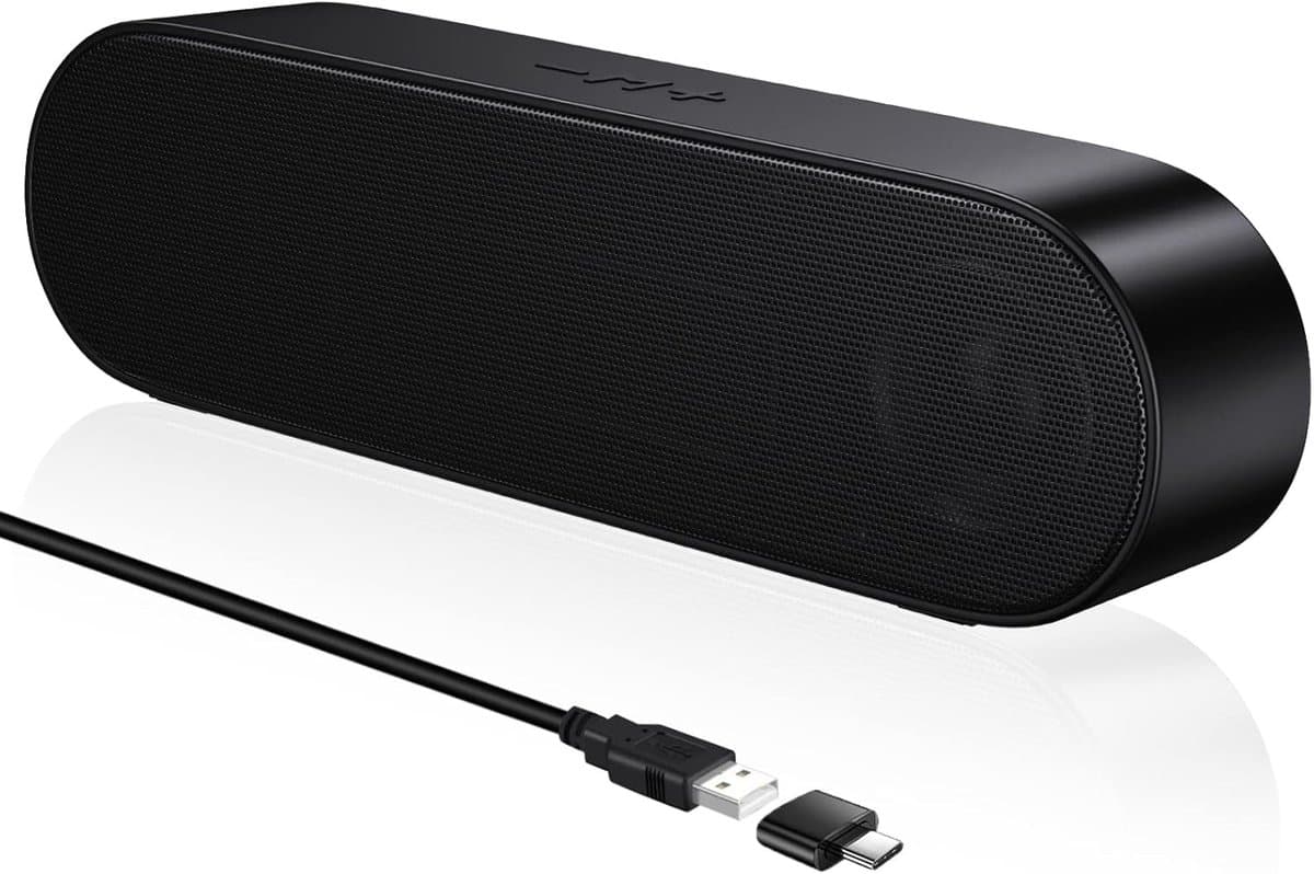 Computer Luidspreker - Mini Soundbar - Desktop Audio - Eenvoudige USB Aansluiting - 3 Inch Drivers - Zwart