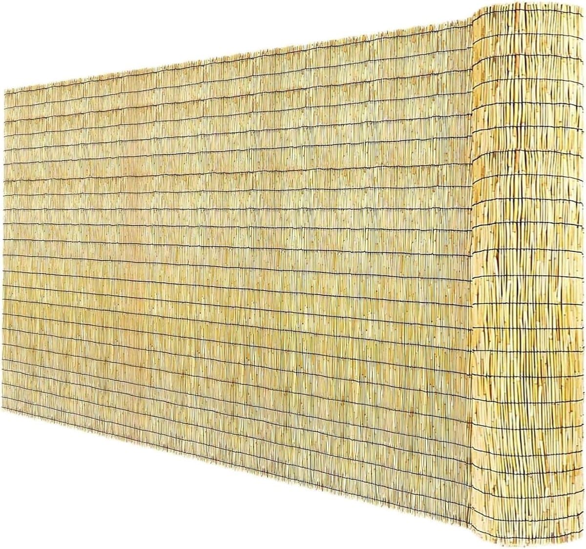 Natuurlijk Rietmat - Tuinafscheiding Rol - Creëer Privacy - Weerbestendig Windscherm - 80x700cm - Natural