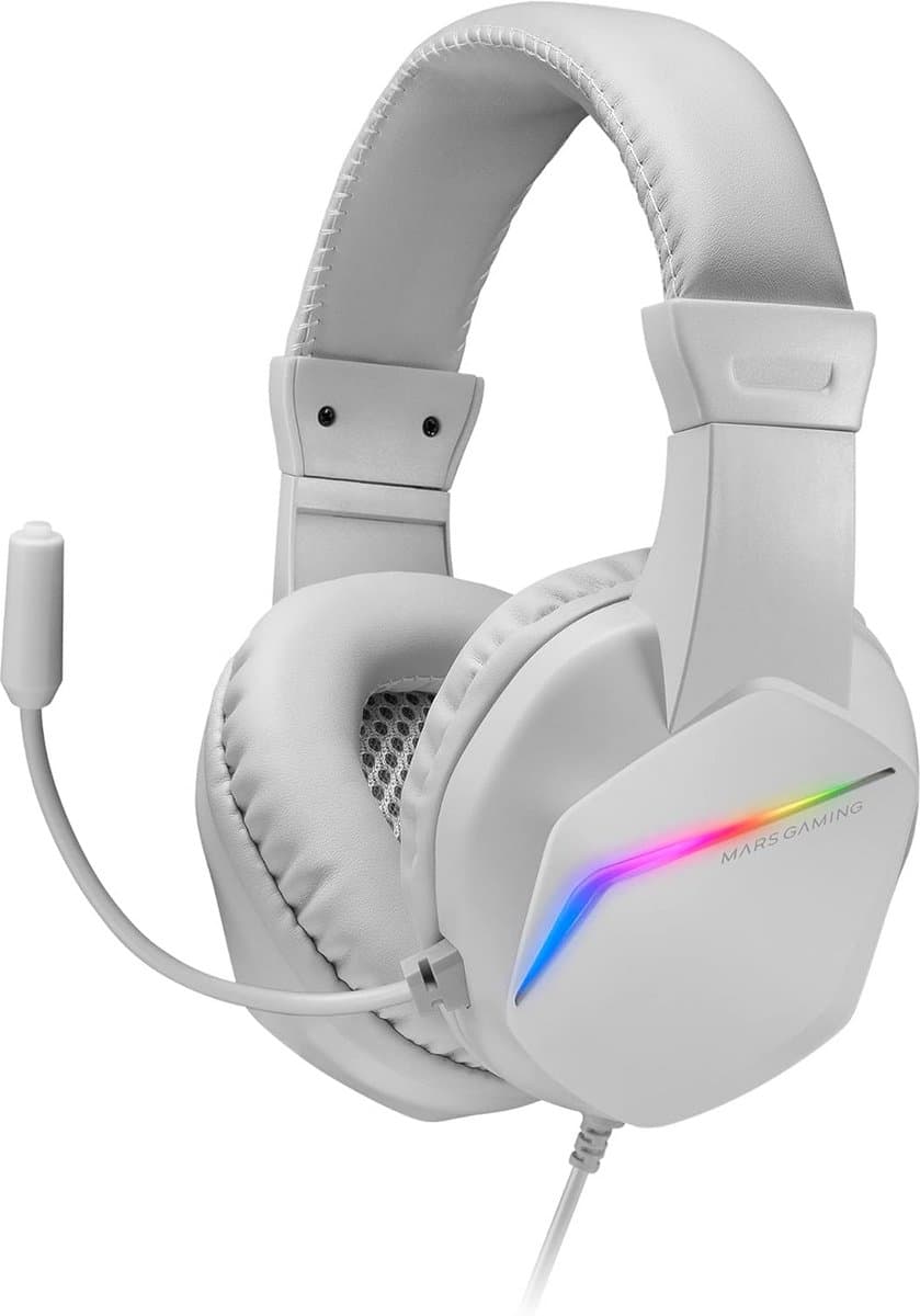 Gaming Headset - Over Ear - Muziek Luisteren - Hifi Ultra Bass - 184 Grams - Wit