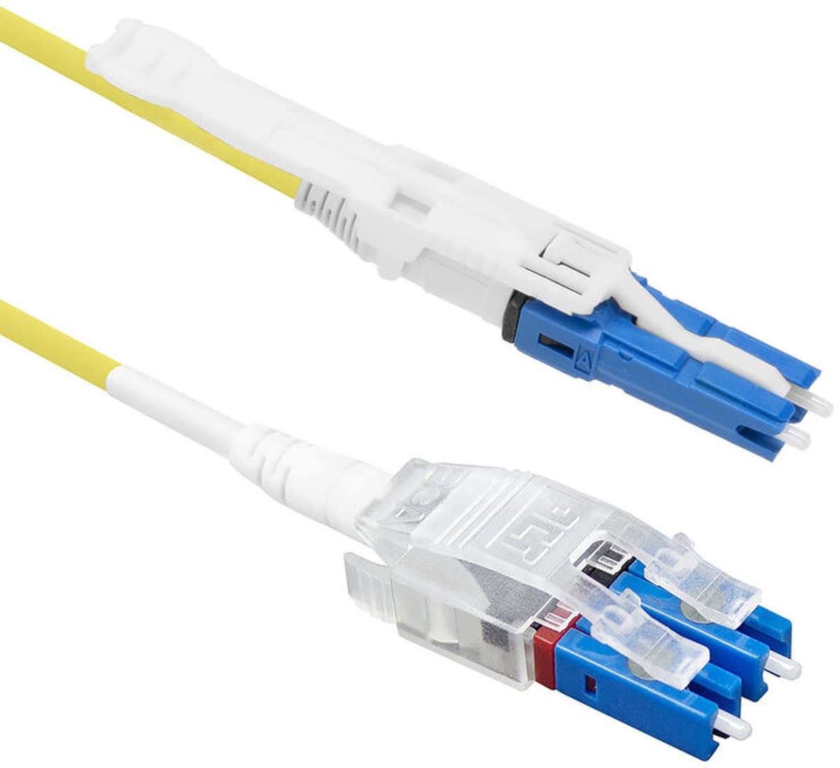 ACT 10 meter Singlemode 9/125 OS2 Polarity Twist uniboot duplex glasvezel patchkabel met CS - LC connectoren