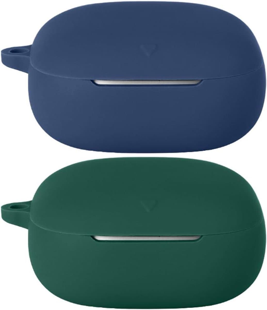 Hoofdtelefoonhoes - Beschermhoes - Dagelijks Gebruik - Draadloos Opladen - 2 stuks - Blauwgroen