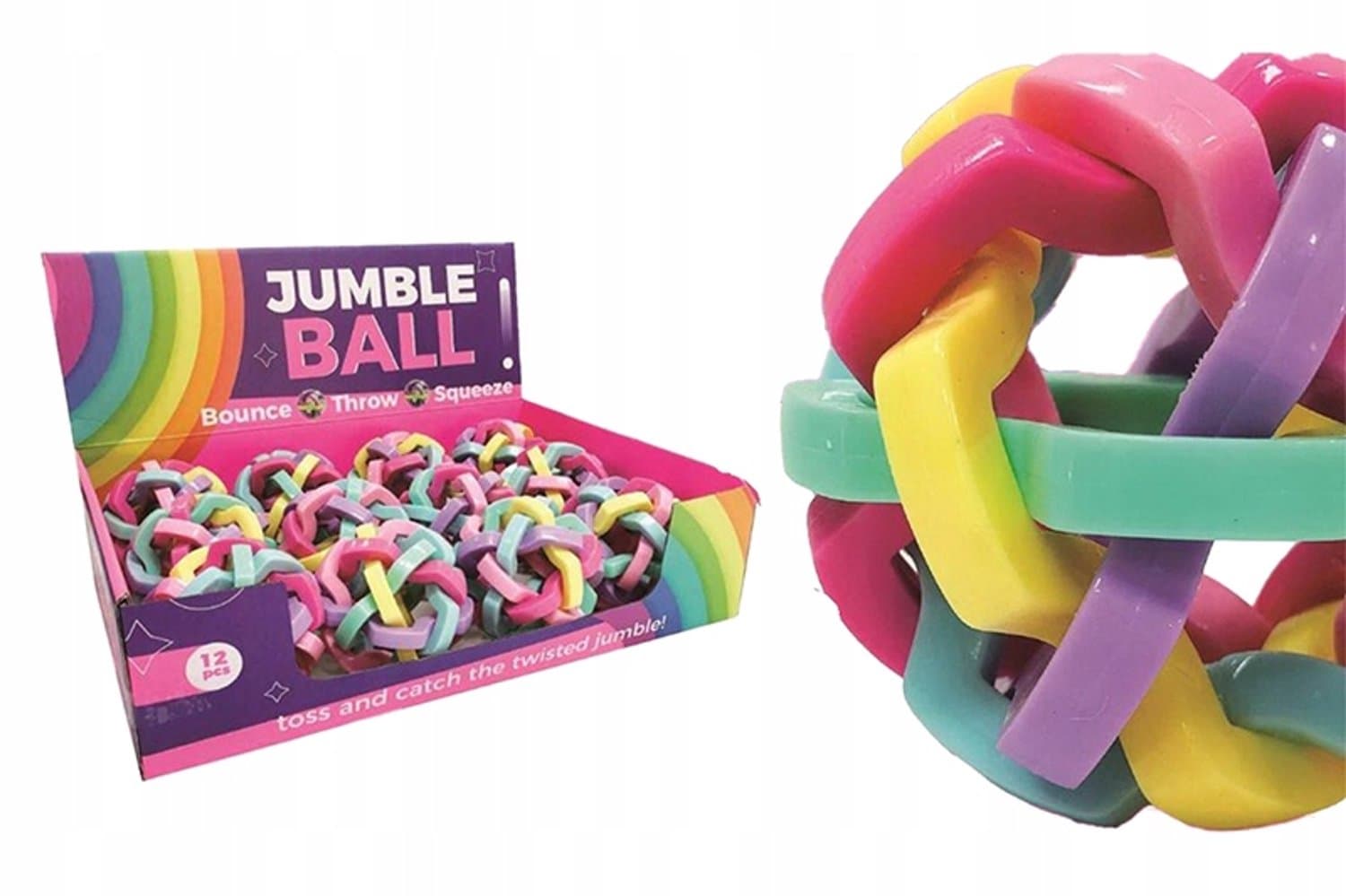 Artyk Jumble Ball Pastel 7 cm - Knijpbal voor Kinderen