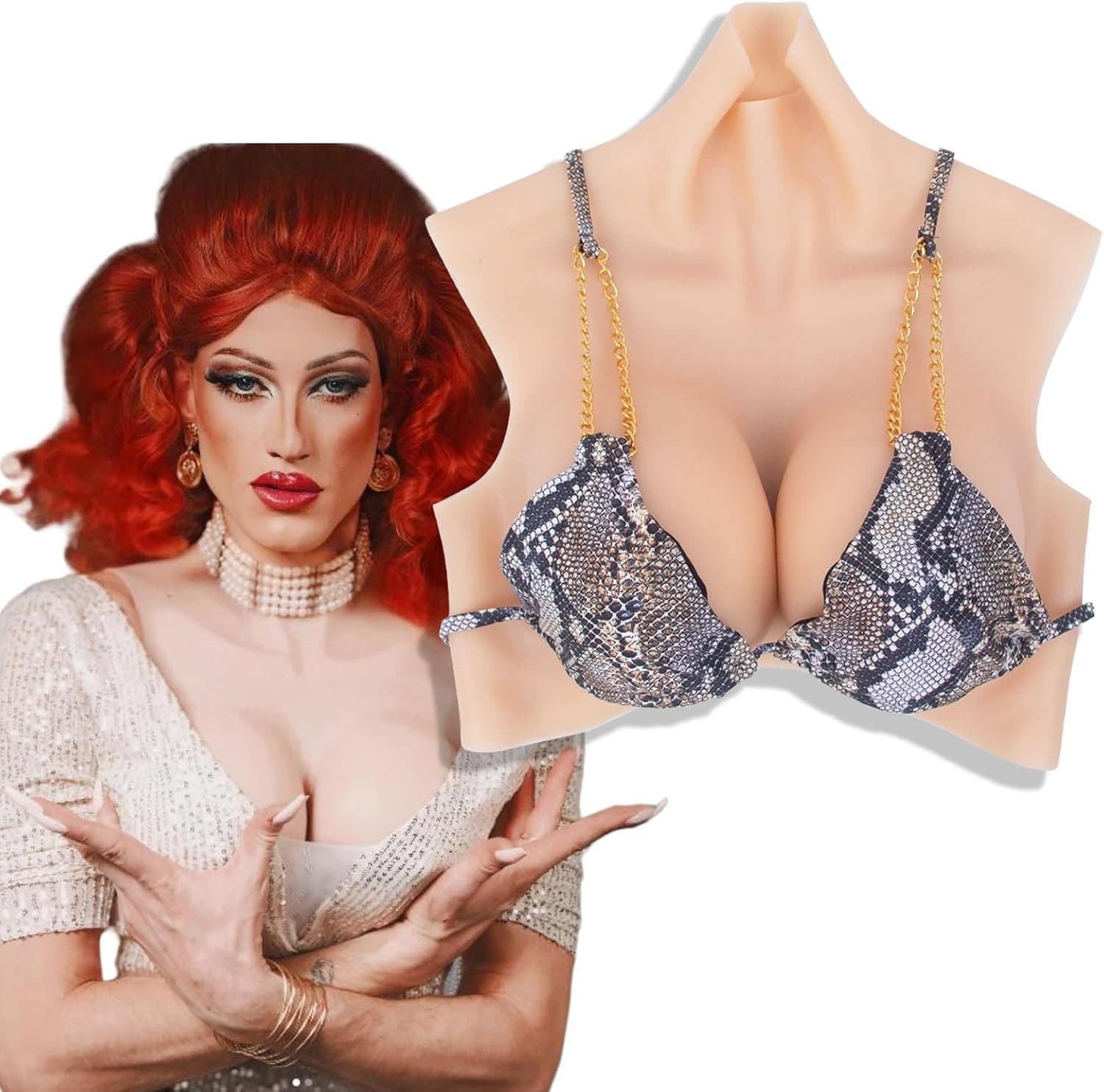 Borstplaat Nepborsten Siliconen borstvormen Nepborsten C-G Cup voor crossdressers Cosplay
