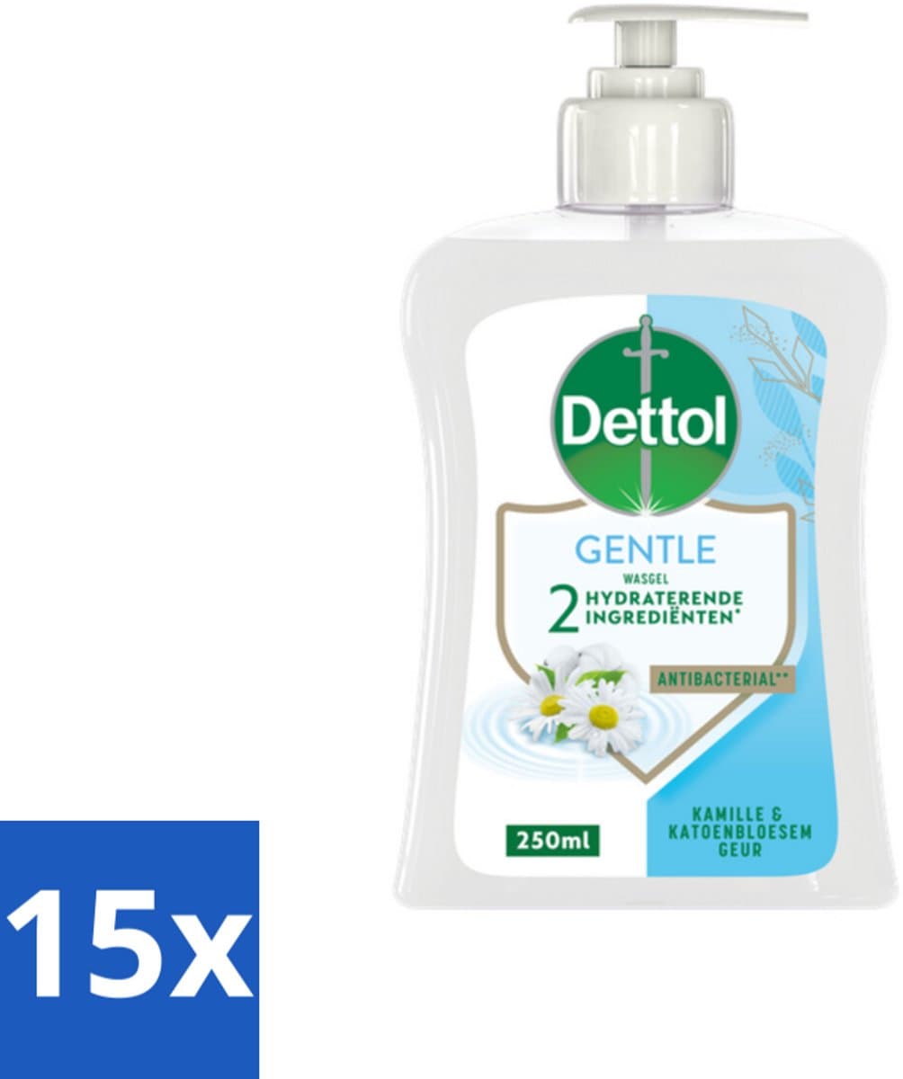 Dettol - Handzeep - Gentle - Kamille & Katoenbloesem - 250 ml - Bulkverpakking - 15 stuks
