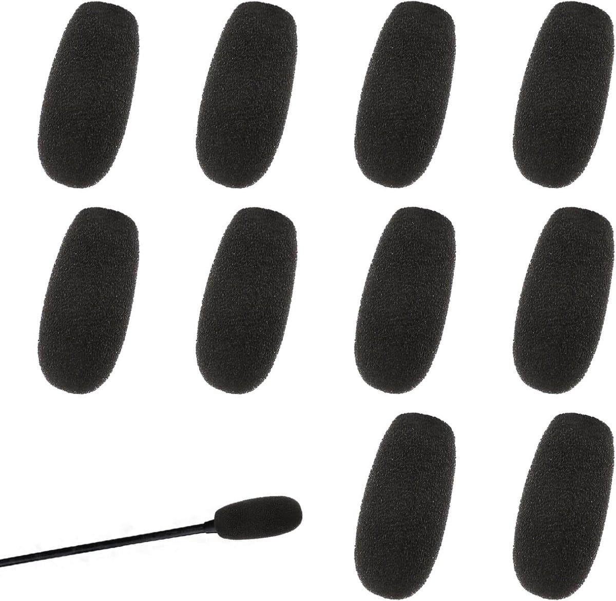 Microfoon-windschermen - 10 stuks schuimrubber voor mini-microfoons en headsets