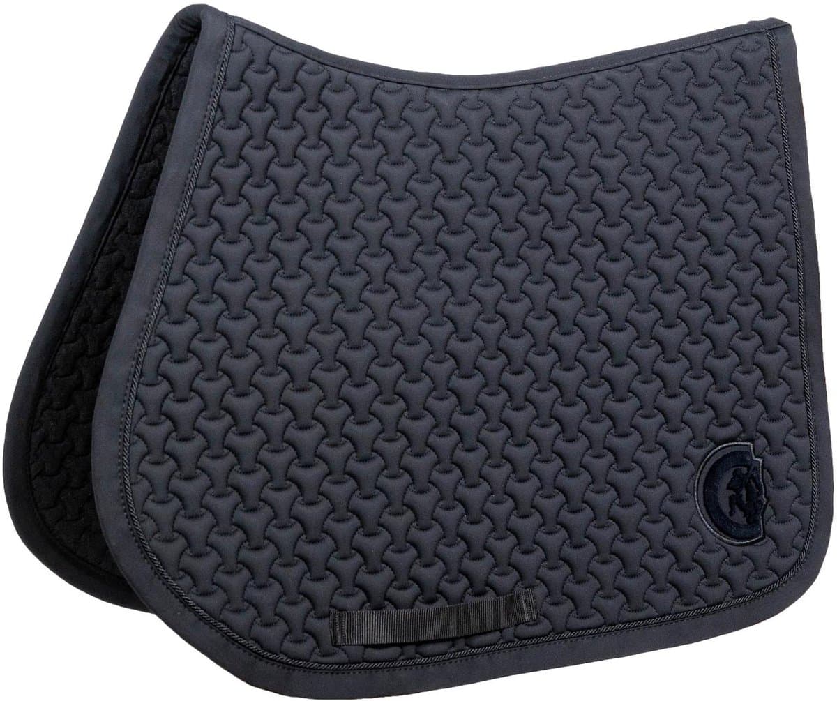 Kentucky Horsewear - Zadeldek - Zadeldoek Plaited 3D logo - Jumping - Zwart