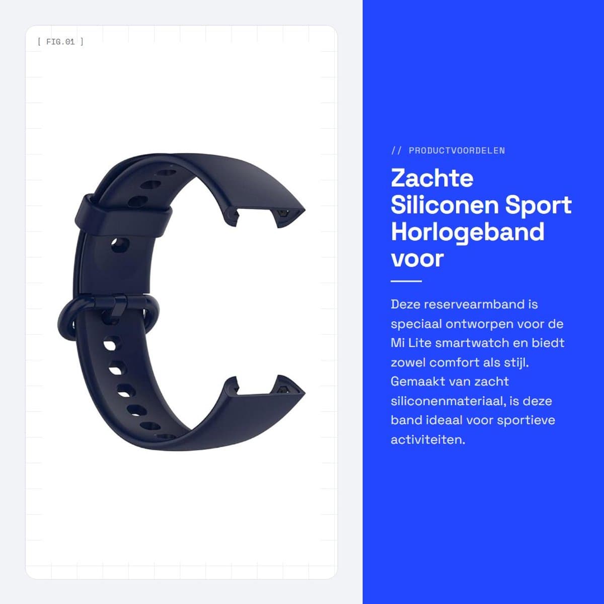 Dailygoods - Zachte Siliconen Sport Horlogeband voor Mi Lite Smartwatch