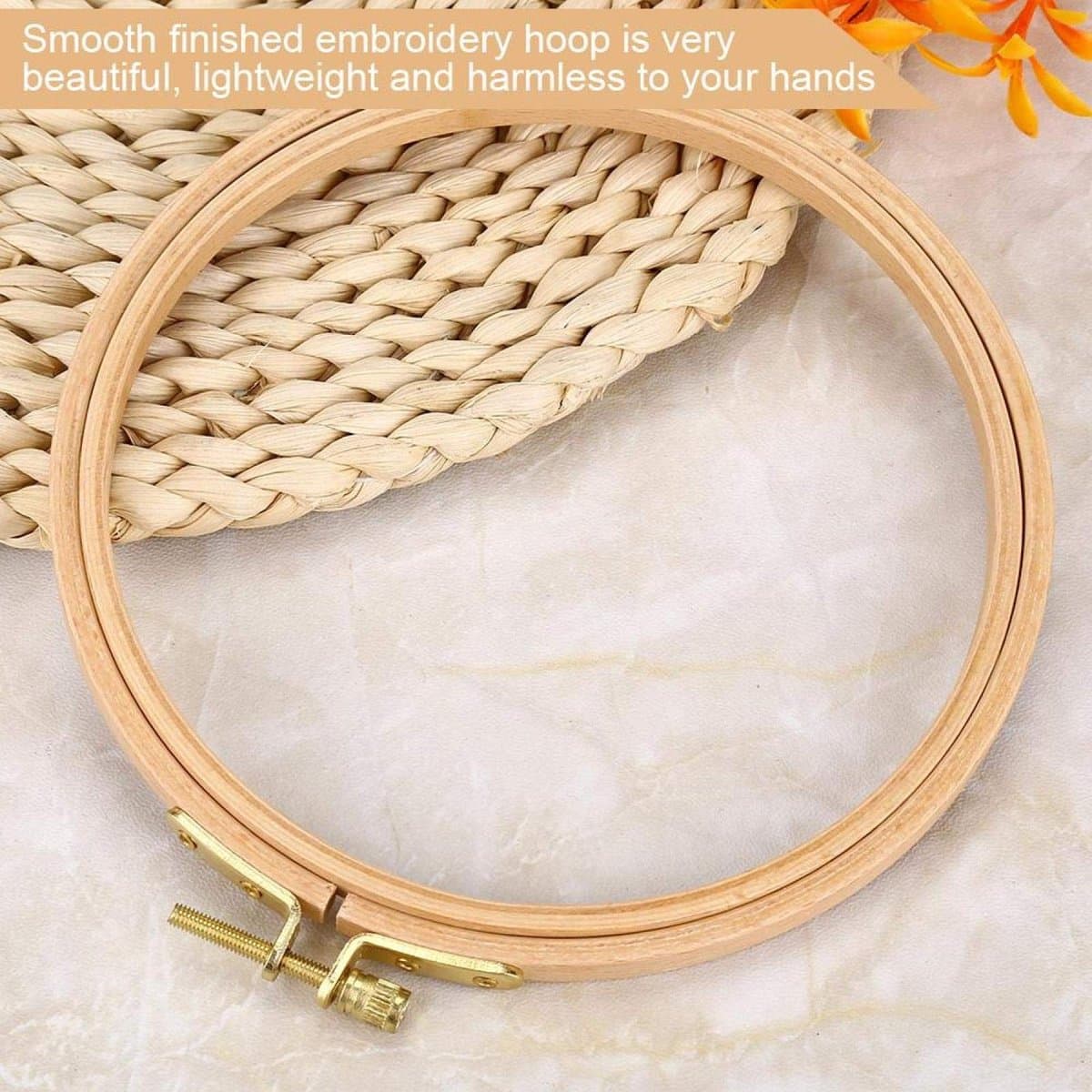 Dailygoods- Borduurring 15,5 cm - Houten Borduurring - Borduur Ring - Borduurstof - Borduurschaar - Handborduurring - Borduurhoepel