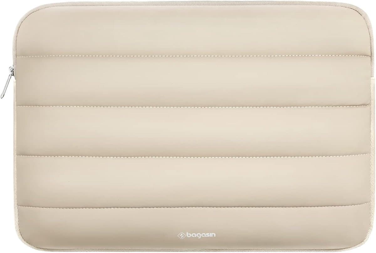 Thijox - Bagasin Puffy Laptophoes 15 15,6 16 inch - Waterbestendige Laptop Sleeve Case met 4-Laags Bescherming, TSA Goedkeuring, Draagtas voor MacBook