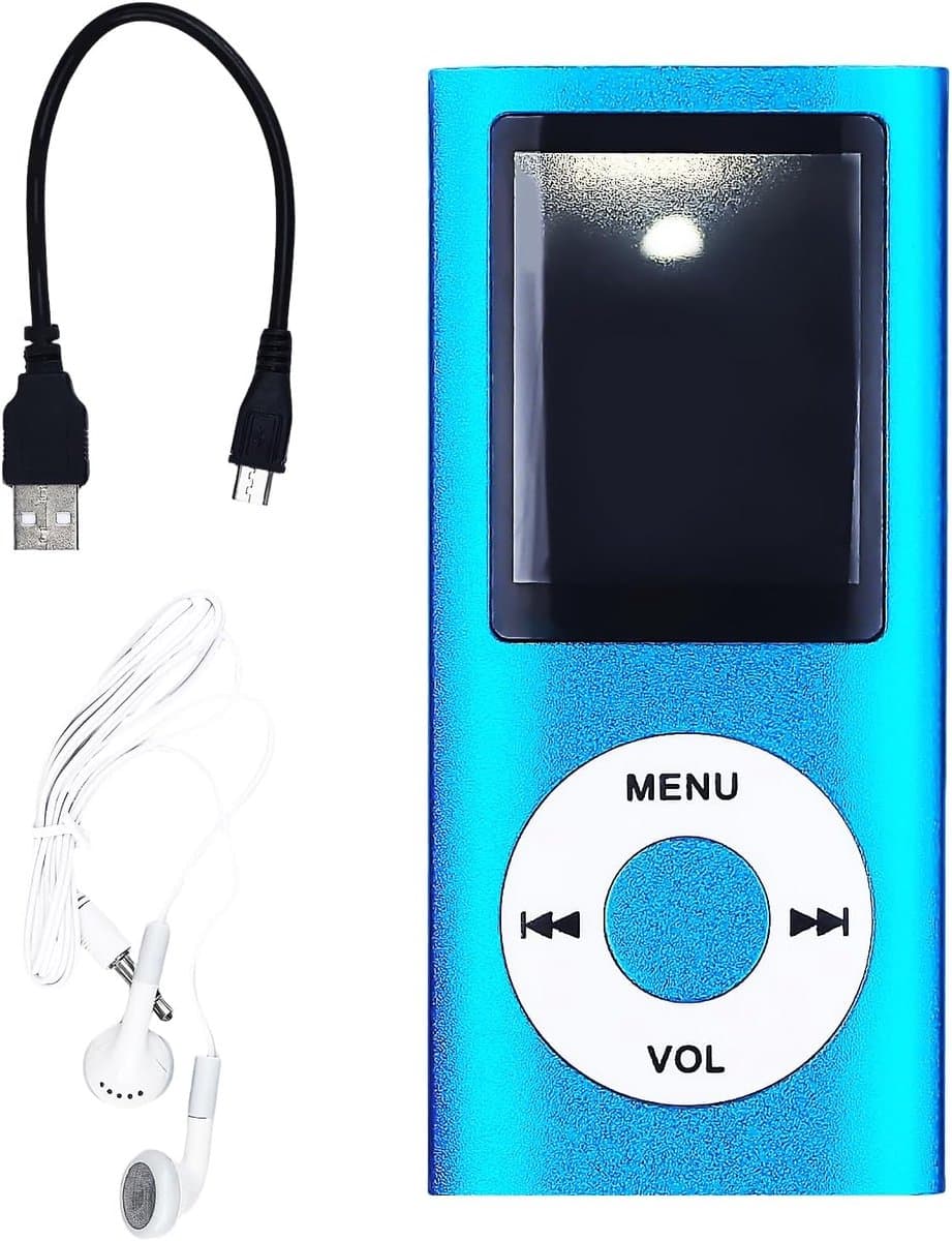 MP3 Speler Bluetooth 5.0 - 1.8 Inch Draagbare Hi-Fi Muziekspeler - Verliesloze Geluid met Speaker - ShopVlot