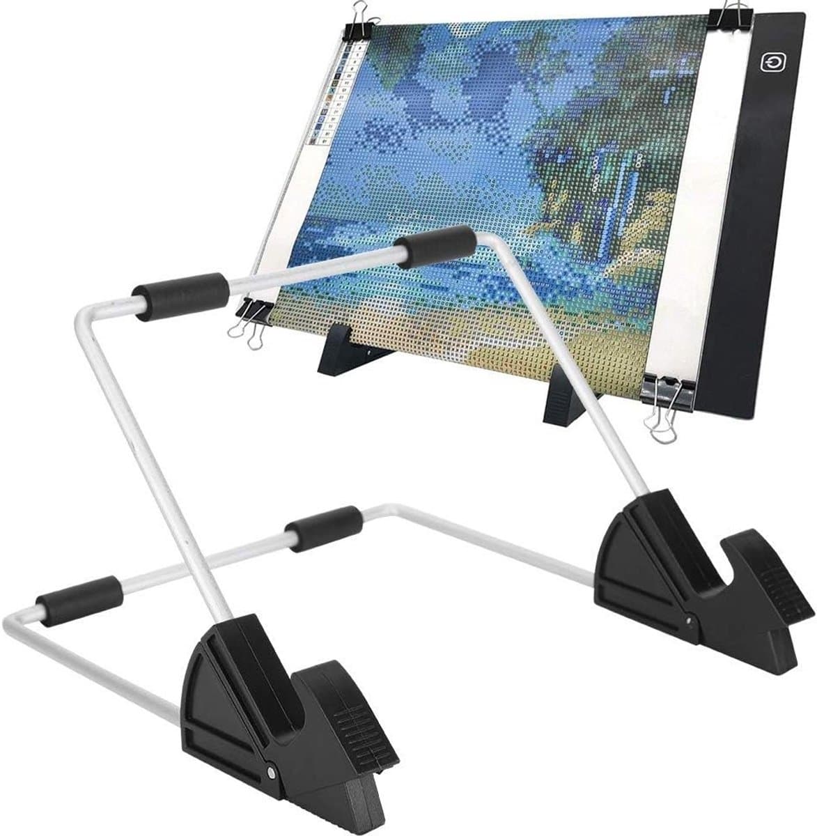 Verstelbare LED Diamond Painting Board voor Tablets, Boeken en Kopieertafels - Ideaal voor Creatieve Projecten en Handwerk