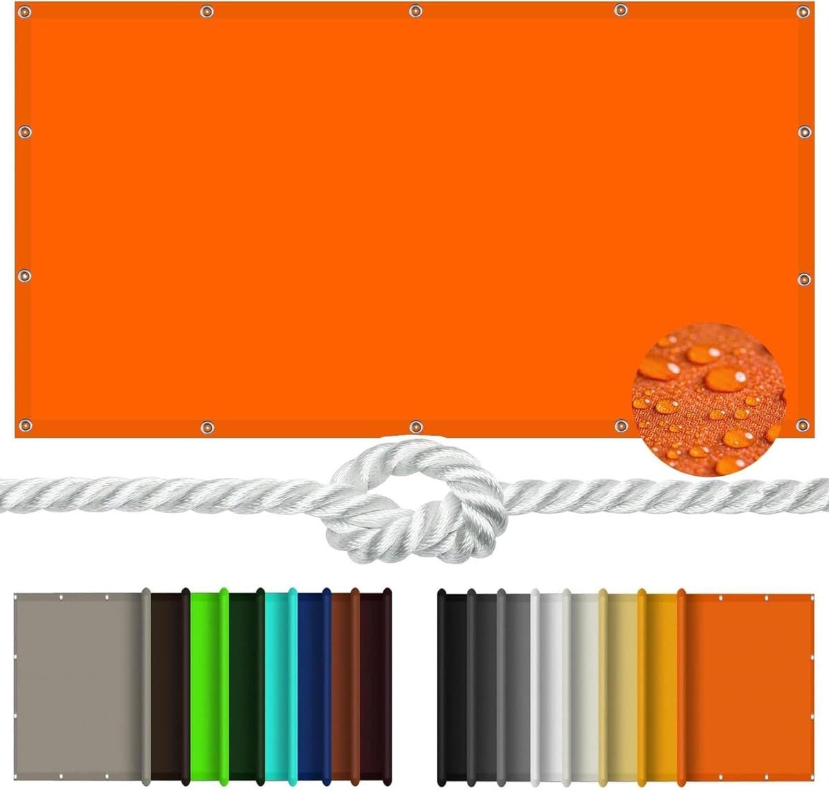Schaduwdoek Rechthoekig - Zonnedoek Tuin - Buiten Ontspannen - Waterafstotend Mesh - 1.6 x 3.2 m - Oranje