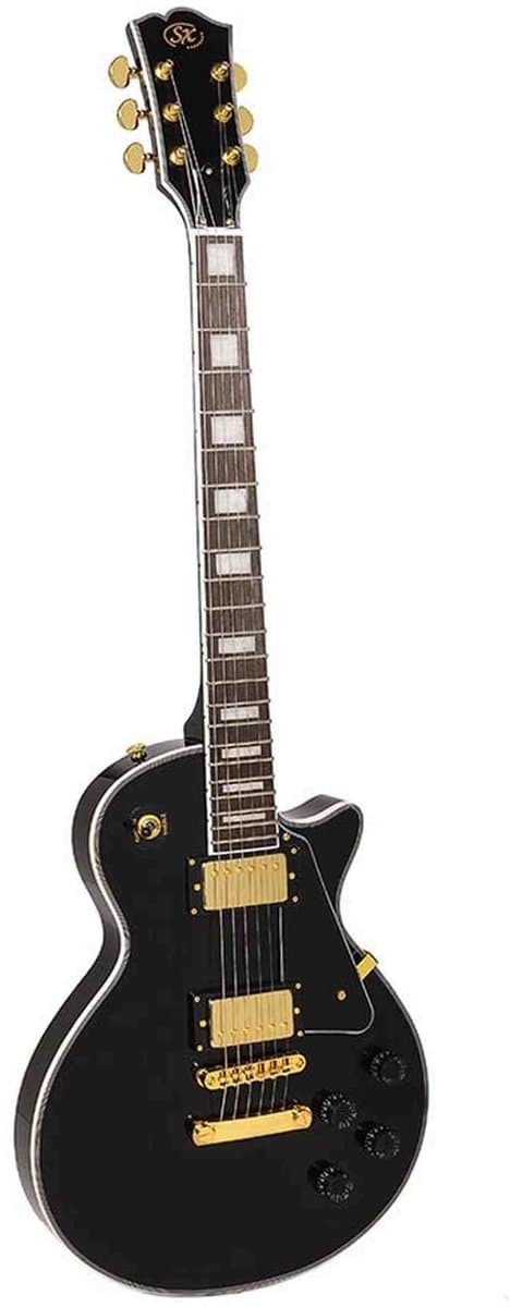 Elektrische gitaar - SX EH3-BK - LP Custom Style - Set Neck - 2x Humbucker - Mahonie body - Zwart