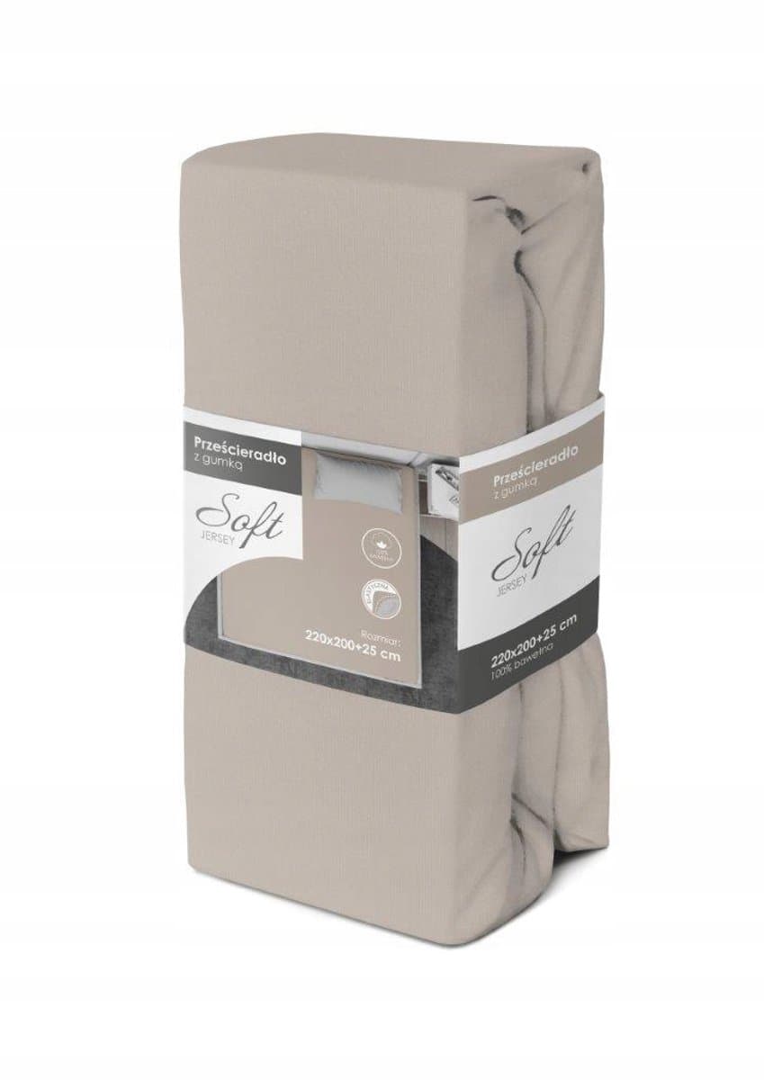 Jersey Hoeslaken Zacht 220x200 Grijs - Max 25cm Matrasdikte