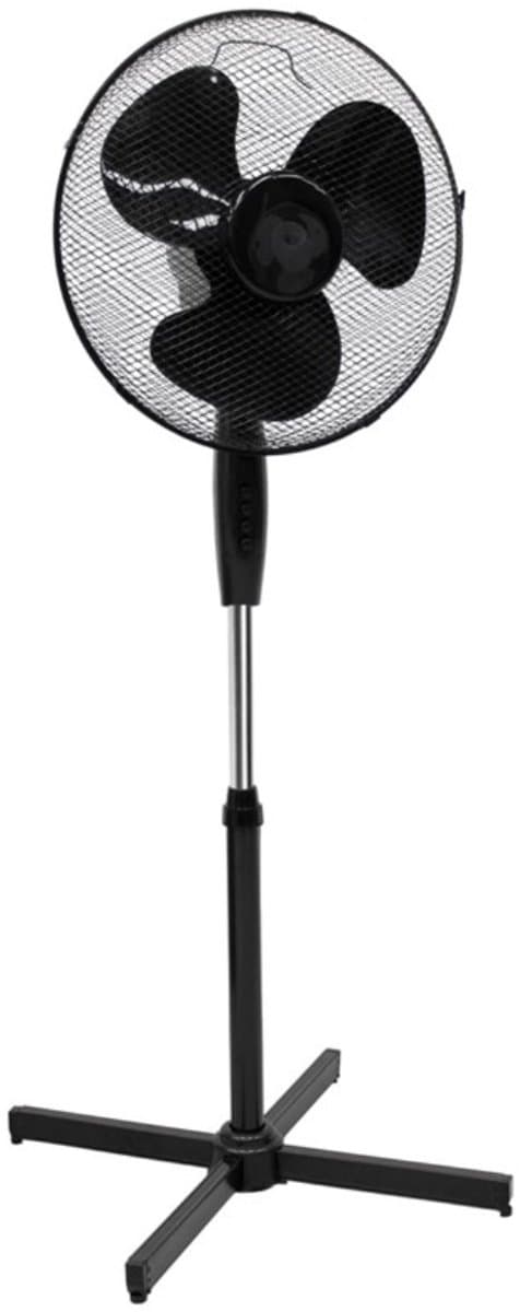 Conway Living® - Ventilator Staand - Statiefventilator - Statiefventilator met 3 snelheidsstanden 50V tot 230V - Verstelbare Hoogte - Ø 40 cm, 45 Watt - 85° Graden Draaifunctie - Zwart