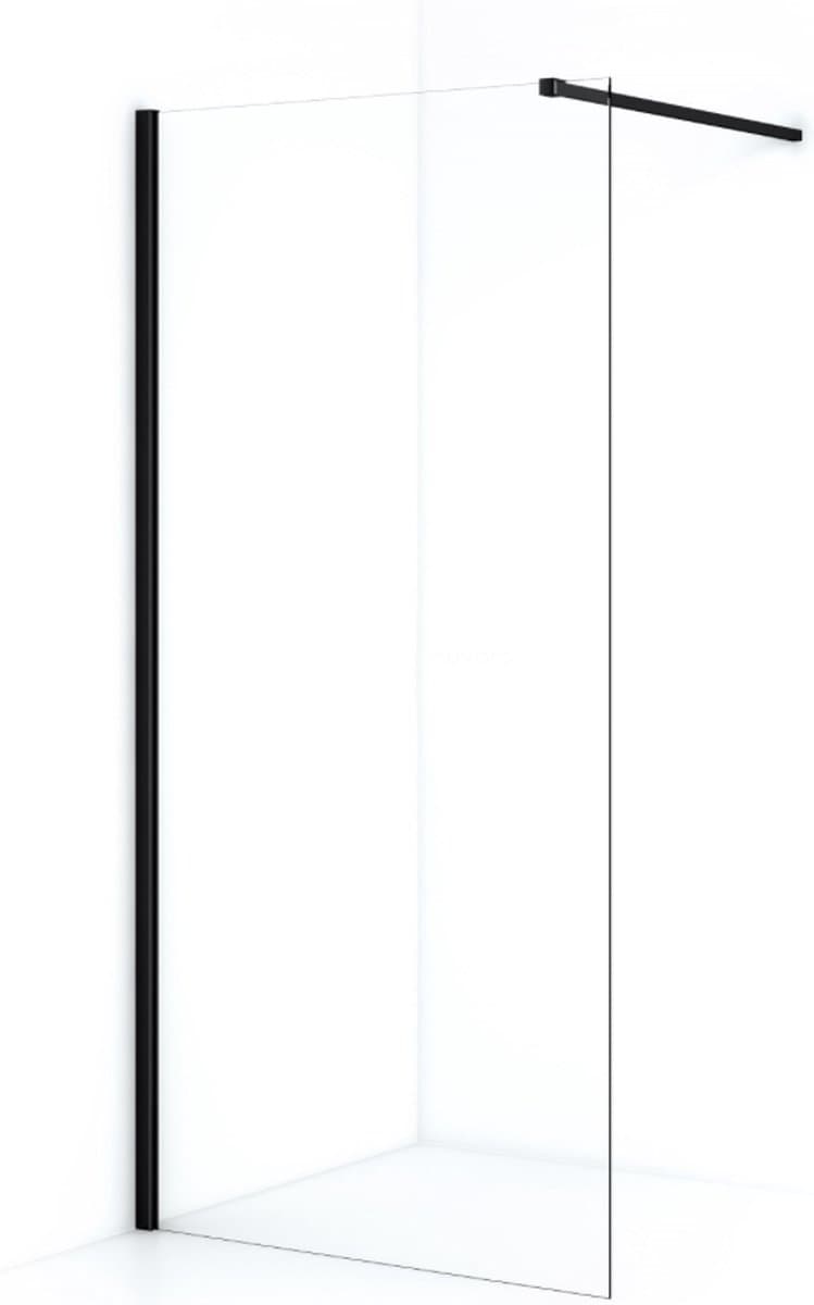 LINEA UNO - LINEA UNO - Roka 70 x 200 - 8mm - Inloopdouche - Mat zwart profiel - Nano coating - Easy Clean - Douchewand - 101070BLK - Mat zwart profiel - 101070BLK