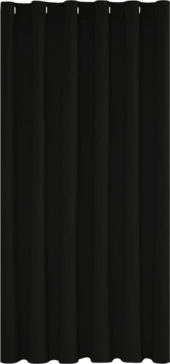Verduisterende Gordijnen met Ringen Zwart - Woonkamer Slaapkamer - 200x280 cm - 1 stuk blackout curtains