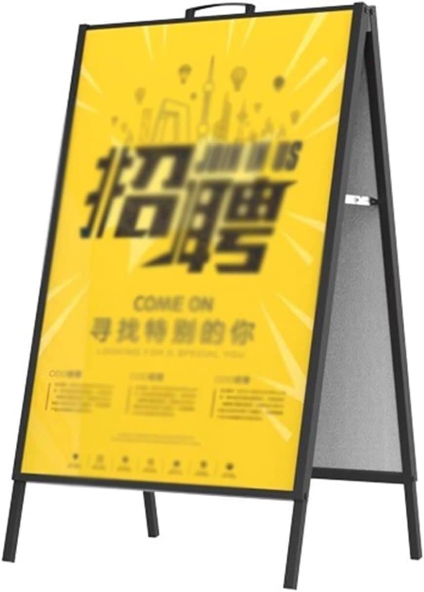Poster Display Standaard - Reclamebord Houder - Buiten Gebruik - Opvouwbaar en Stabiel - 80x120cm - Zwart
