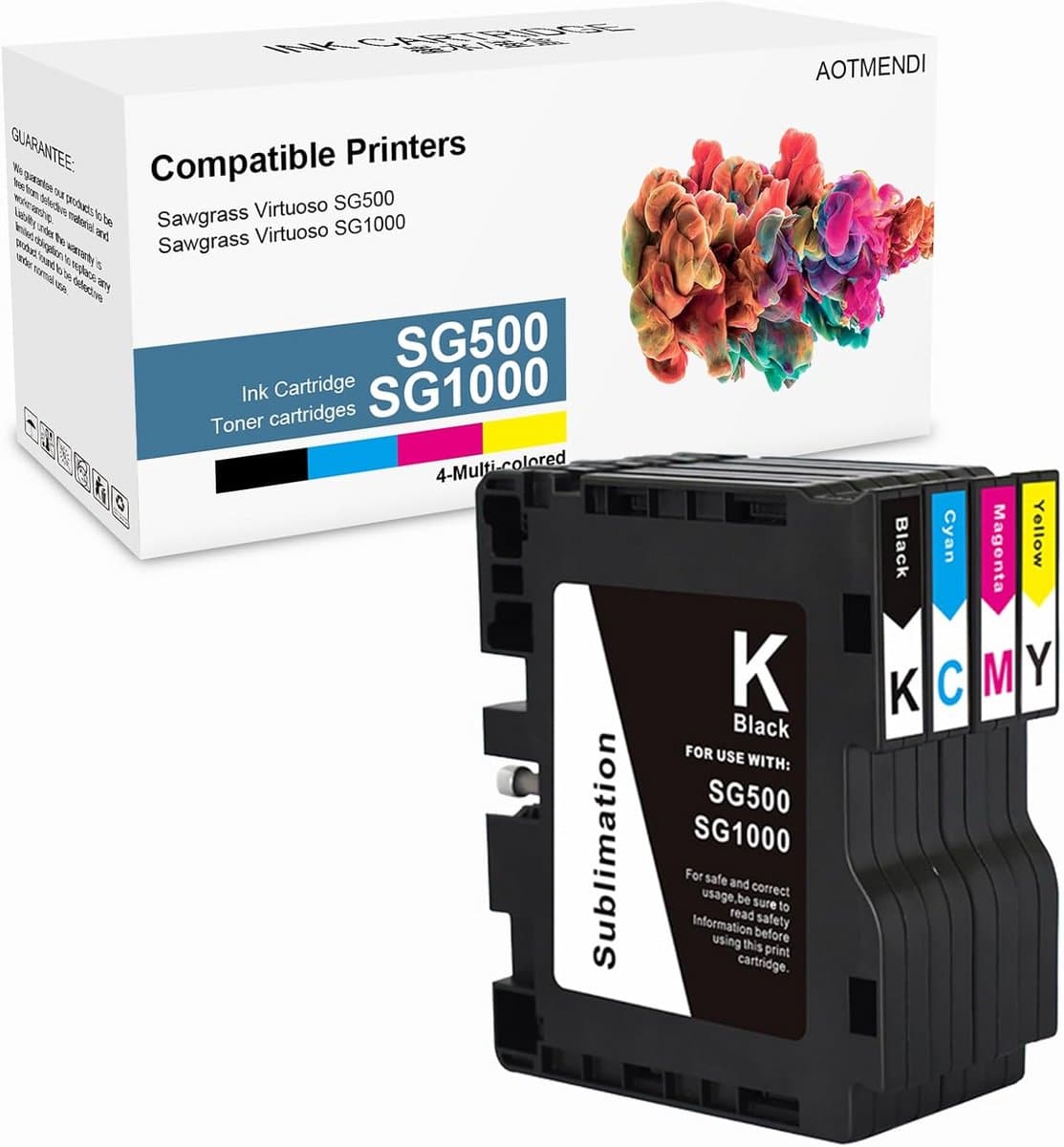 4-pack Sublimatie Inktcartridges compatibel met SG500 en SG1000 printers