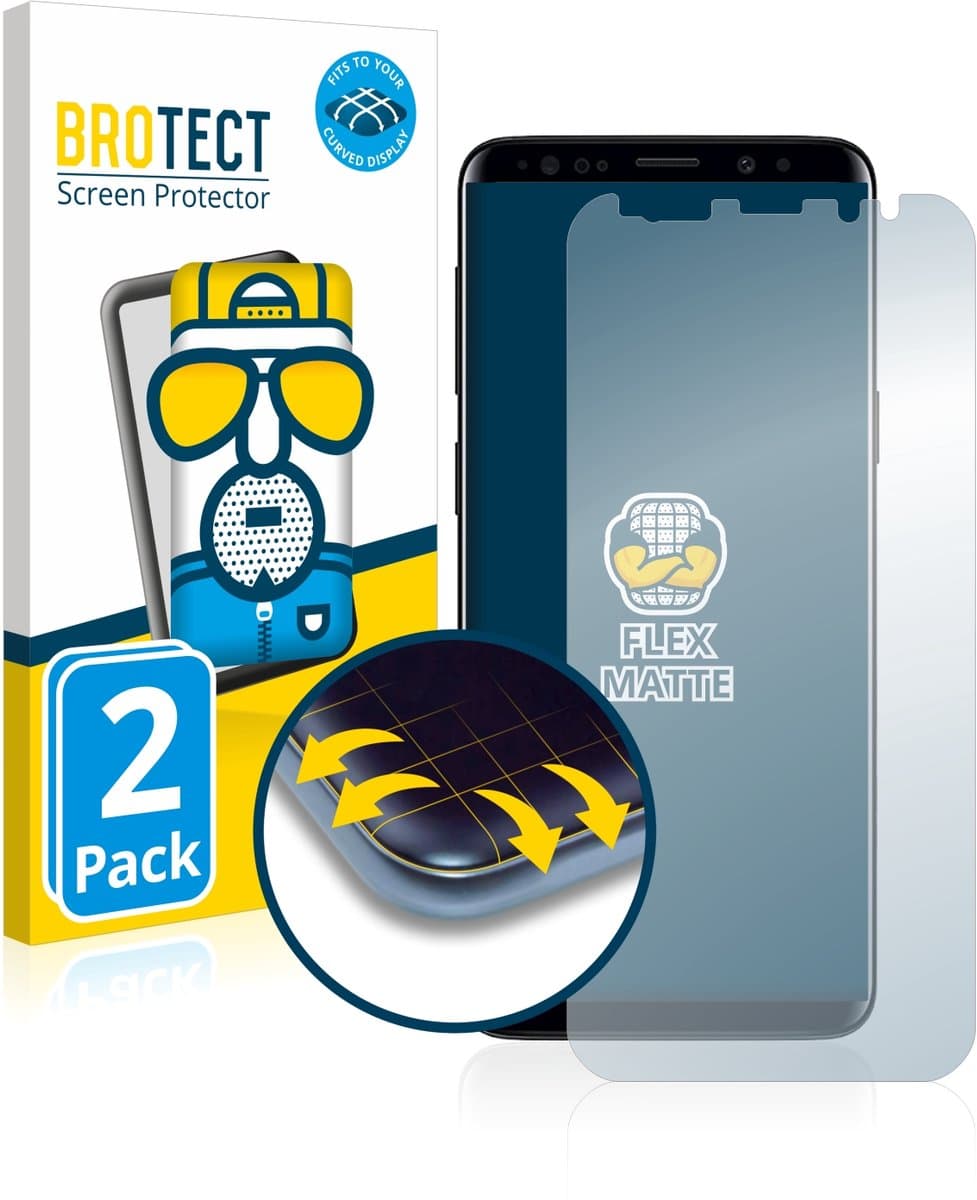 BROTECT - Screenprotector voor Samsung Galaxy S9 Plus - Folie Beschermfolie matte volledig dekking 2 Stuks