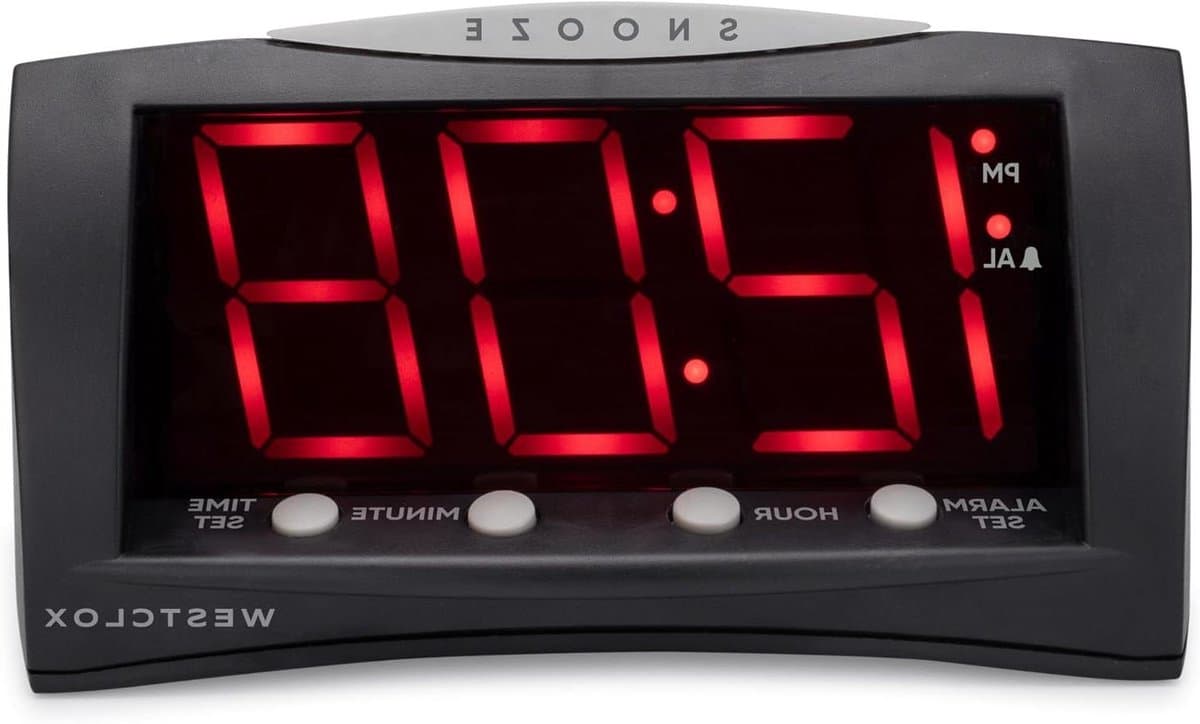 Grote LED Klok - Wekker Digitaal - Slaapkamer Gebruik - Rood Beeldscherm