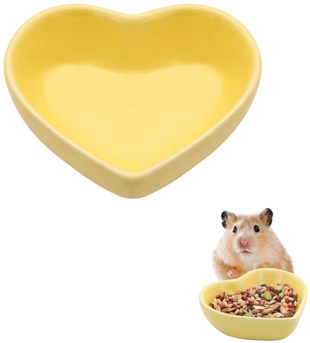 NTHProducts - Hamster Bowl - Keramisch Hartvormig - Voor kleine huisdieren - Groen - Geschikt voor Hamster, Cavia, Gerbil, Egeltje, Chinchilla