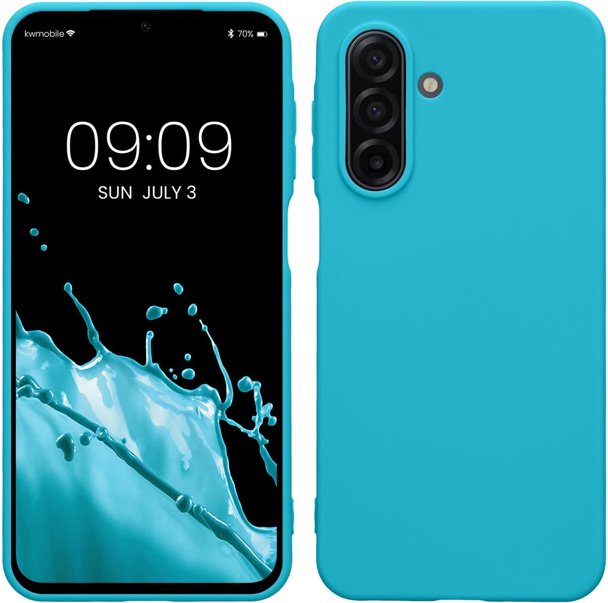 kwmobile telefoonhoesje geschikt voor Samsung Galaxy A17 4G / 5G - Hoesje voor smartphone - Back cover in ijsblauw
