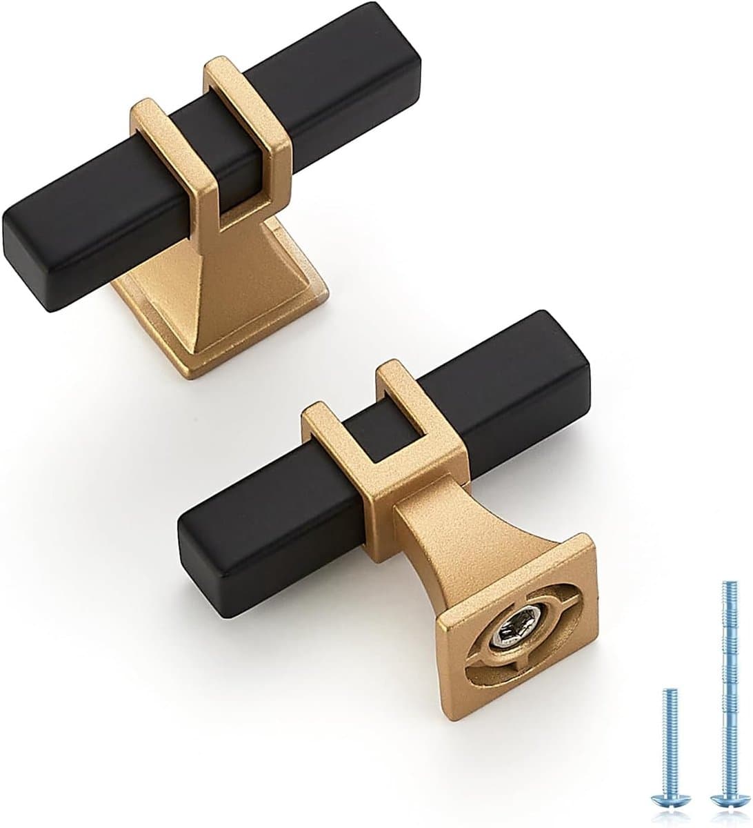 Zwart en Goud 10 Pack Kast Handgrepen - Modern Design voor Keuken en Badkamer