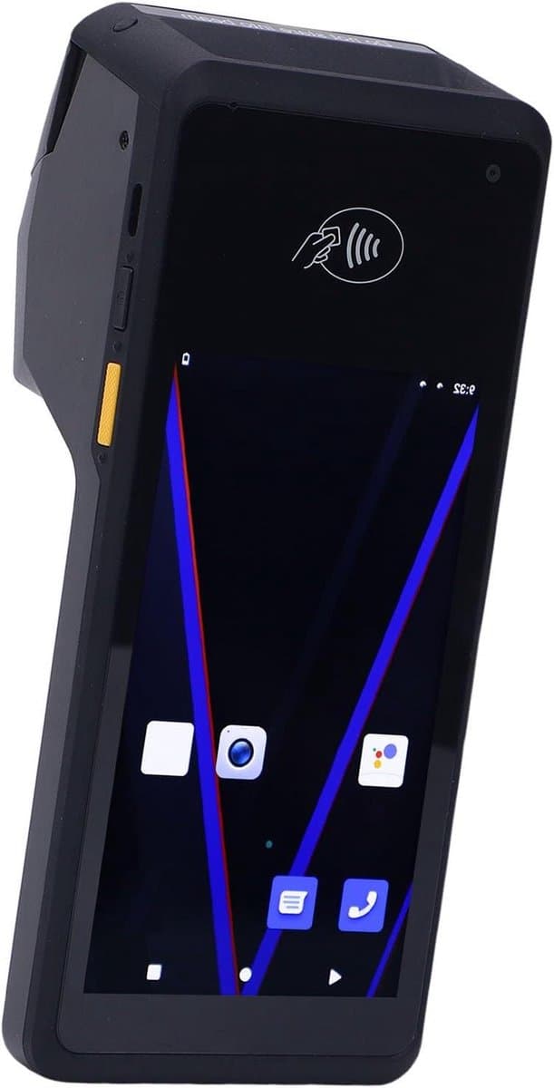 Barcode Scanner Printer - Mobiele PDA - Order Verwerking - Geïntegreerde NFC - 5 inch Touchscreen - Zwart