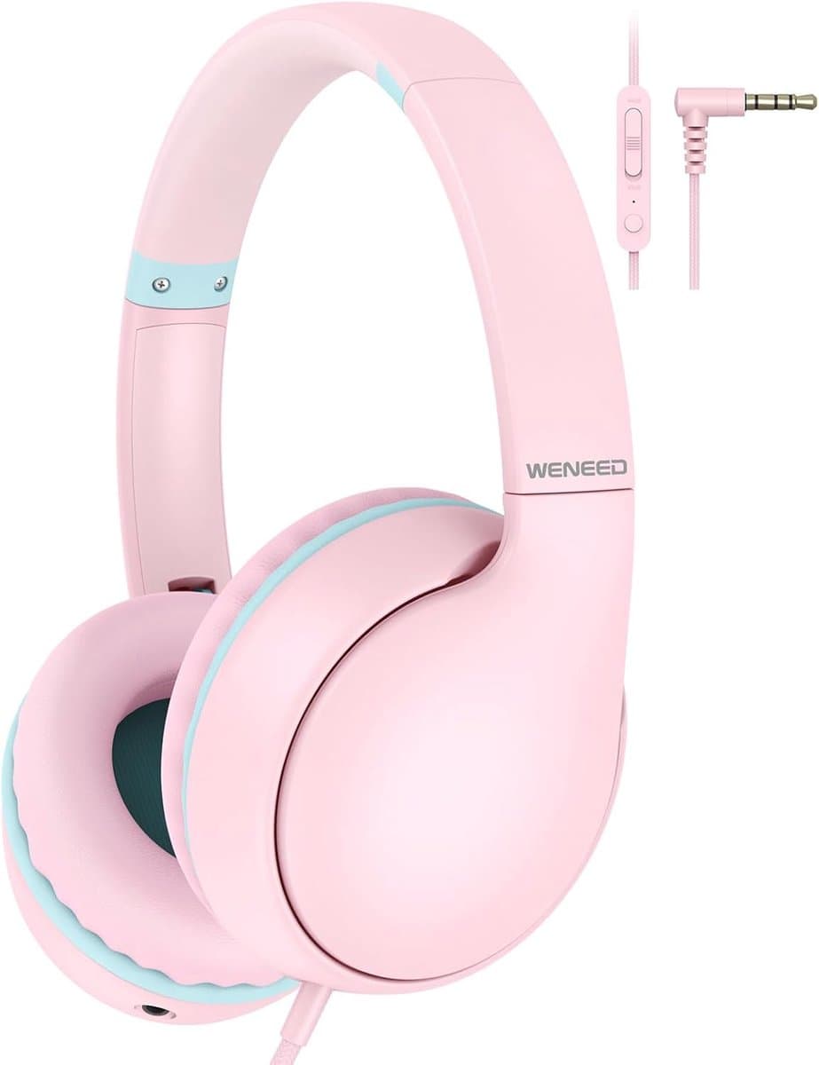 Kinderkoptelefoon met Microfoon, Volume Begrensd (85/94dB) voor Jongens en Meisjes