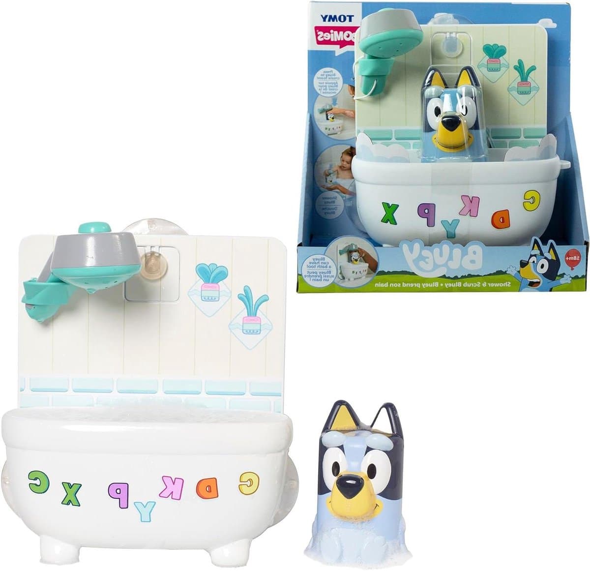 Badspeelgoed Douche - Water Spel - Badtijd Plezier - Functionele Douche - 11 x 24 cm - Meerkleurig