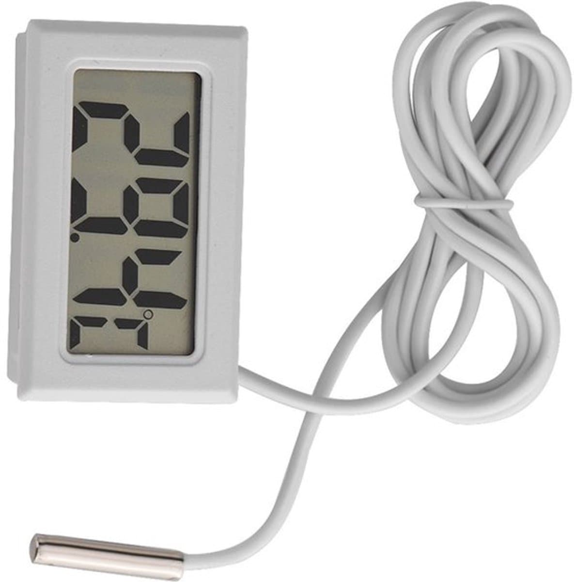 Allecto - Digitale Thermometer - Koelkast Vriezer - Lcd Display - Wit