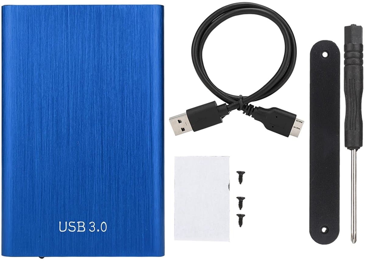 Dailygoody - Externe Harde Schijf Behuizing - USB 3.0 - Gereedschapsvrij - Blauw - SSD Behuizing - 2.5 Inch HDD - Geschikt voor Laptop