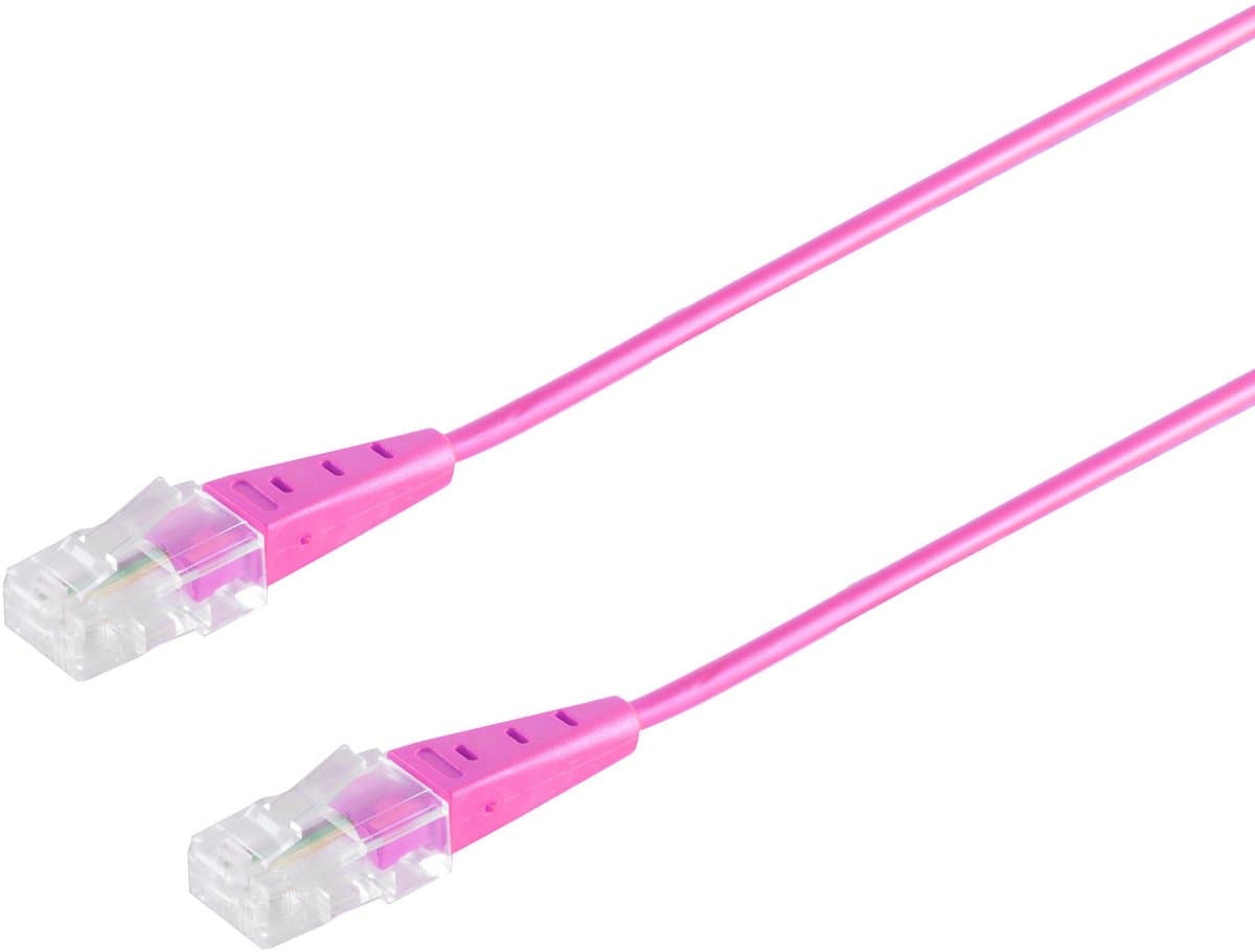 RJ45 Stecker/RJ45 Stecker Rund 4adrig magenta 1,5m