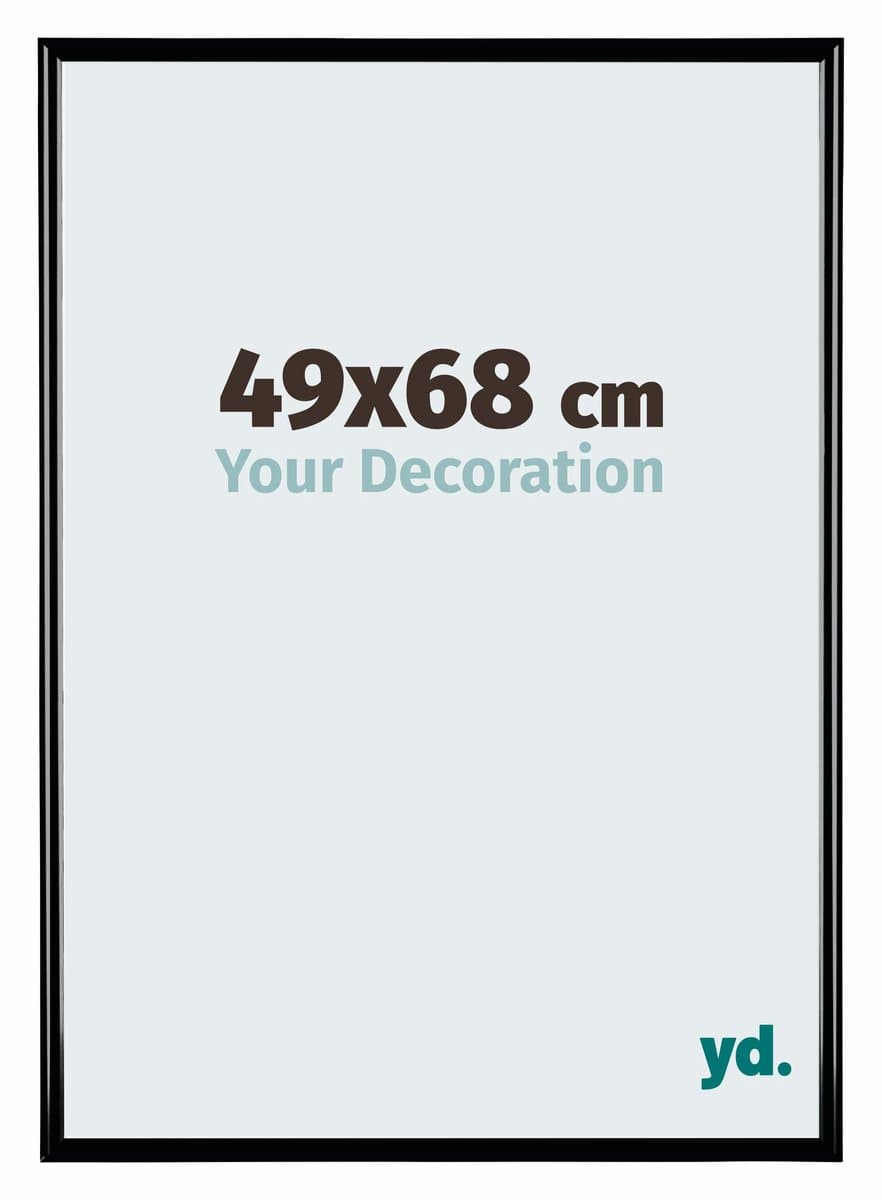 Your Decoration - Fotolijst 49x68 cm - Kunststof - Zwart Hoogglans - Bordeaux