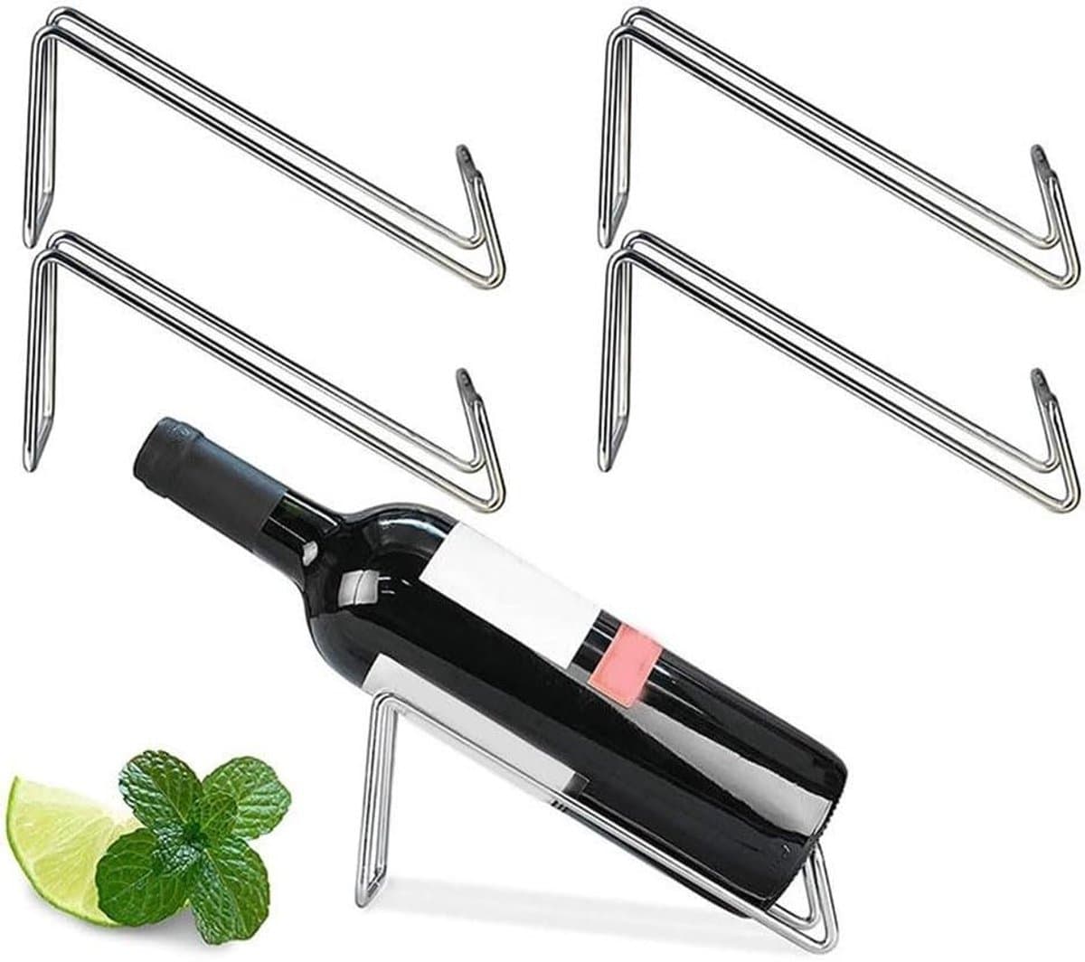 Provento - Wijnfles Houder 4 stuks Metaal Opslag Display Rack Drank Organiser.