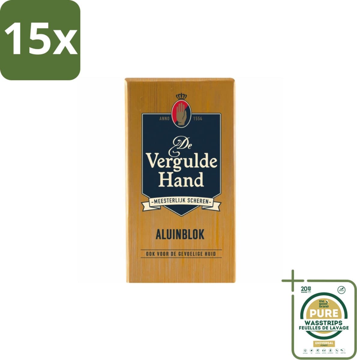 15 x Vergulde Hand - Aluinblok - 75gr - Grootverpakking - Koffiezetapparaat