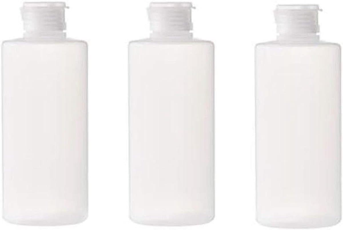 Cosensi - Lege Plastic Tube Fles 200 ML Transparant - Reiscontainer voor Shampoo Body Wash Toner - Hervulbaar - Vloeibare Gezichtsreiniger - Toiletartikelen