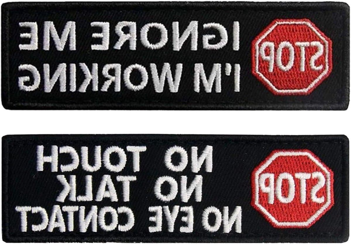 Geborduurde tactische patches - training waarschuwing - hondenharnas badge - vest/harnas - embleem - diensthondenpatches - militaire patches - 2 stuks