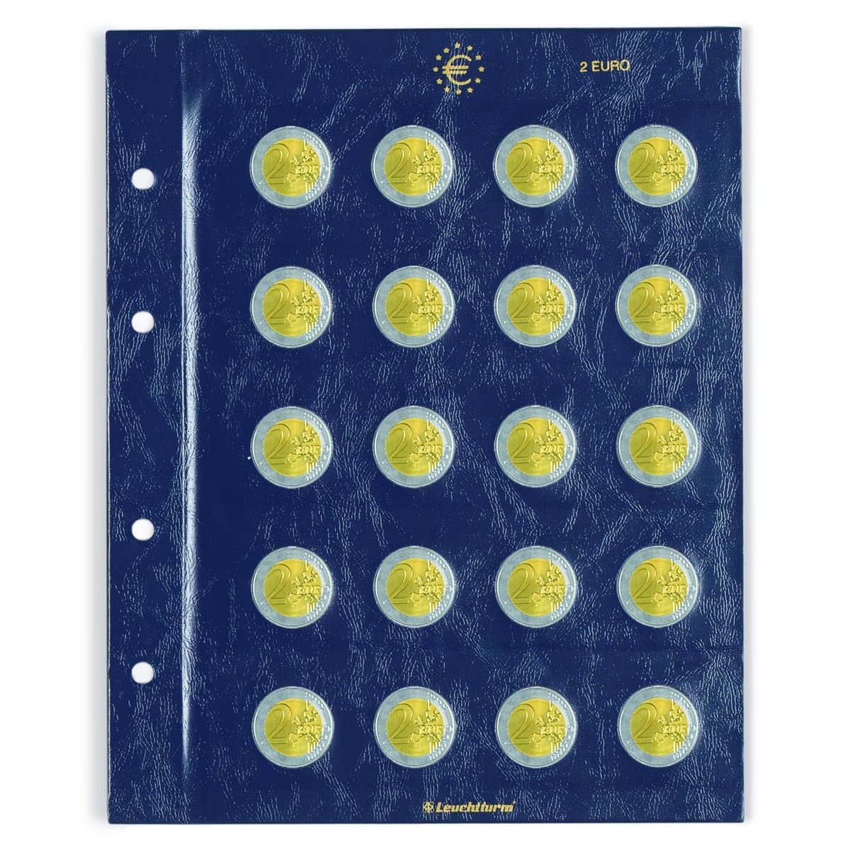 Vista, Bladen (4 rings) 2 Euromunten (20 st.) Transparant - afm: 202 x 252 mm. - Copy