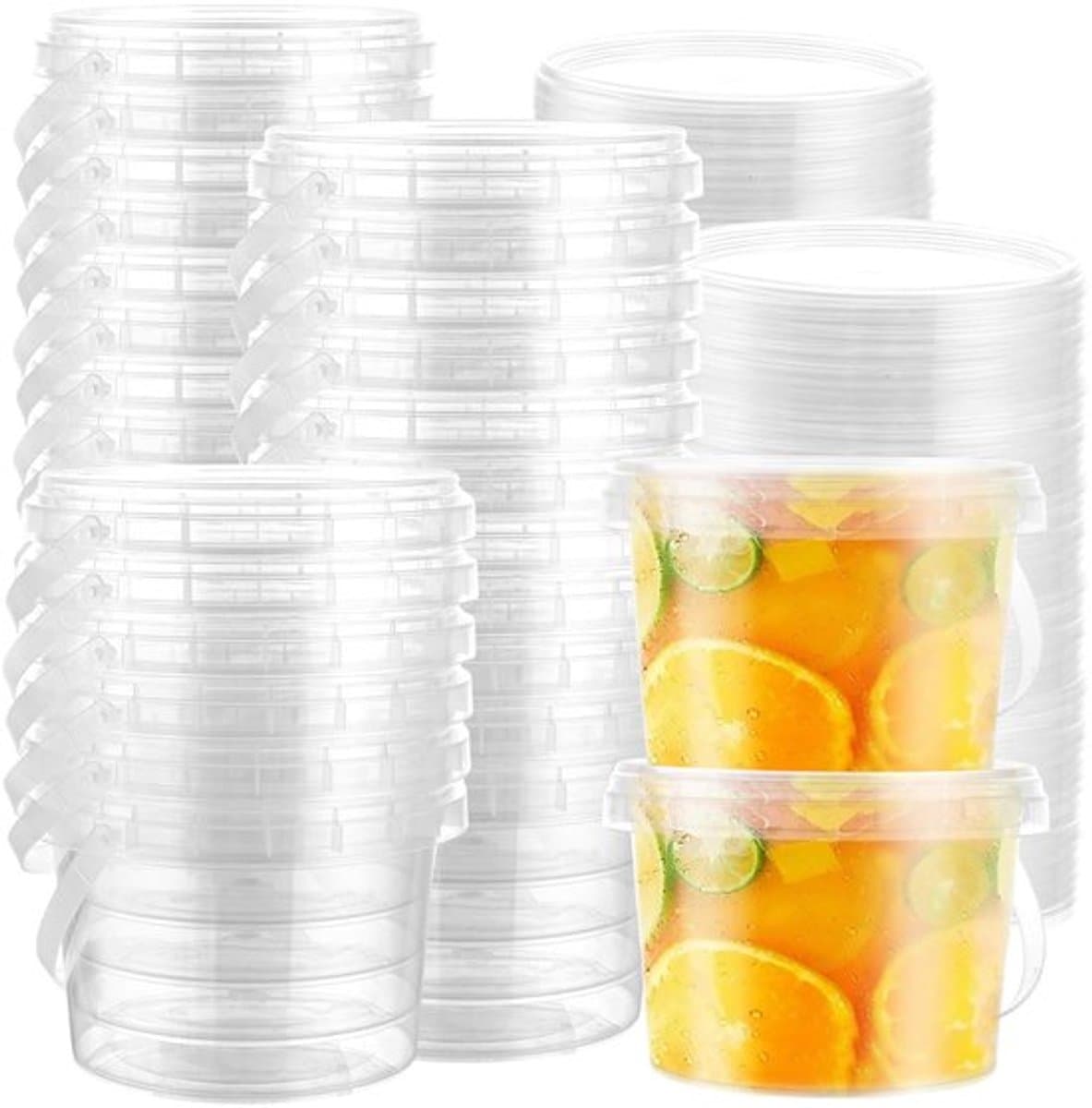SPHProducts - Plastic Containers - Herbruikbaar - 500ml - Lekvrij - Voedselopslag