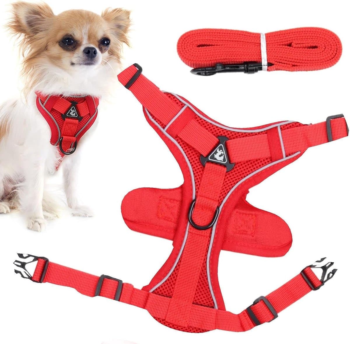 Katten tuigje - Huisdier harnas - Buitenavonturen met kat - Ontsnappingsbestendig ontwerp - Maat XL - Rood