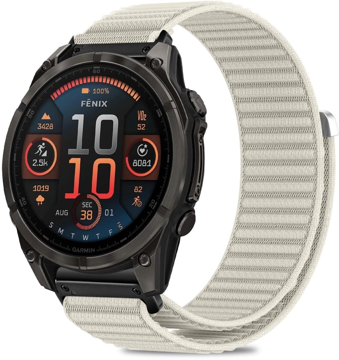 SolidKeus - 22 mm Nylon Vervangband voor Garmin Fenix 8/7 Pro E