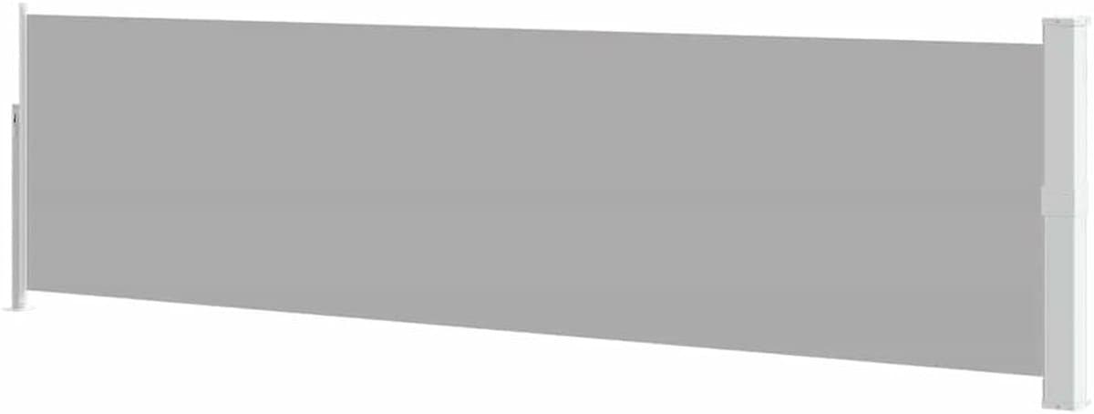 Uitschuifbaar Windscherm voor Tuin en Terras - Privacy en Zonwering 140x500 cm Grijs