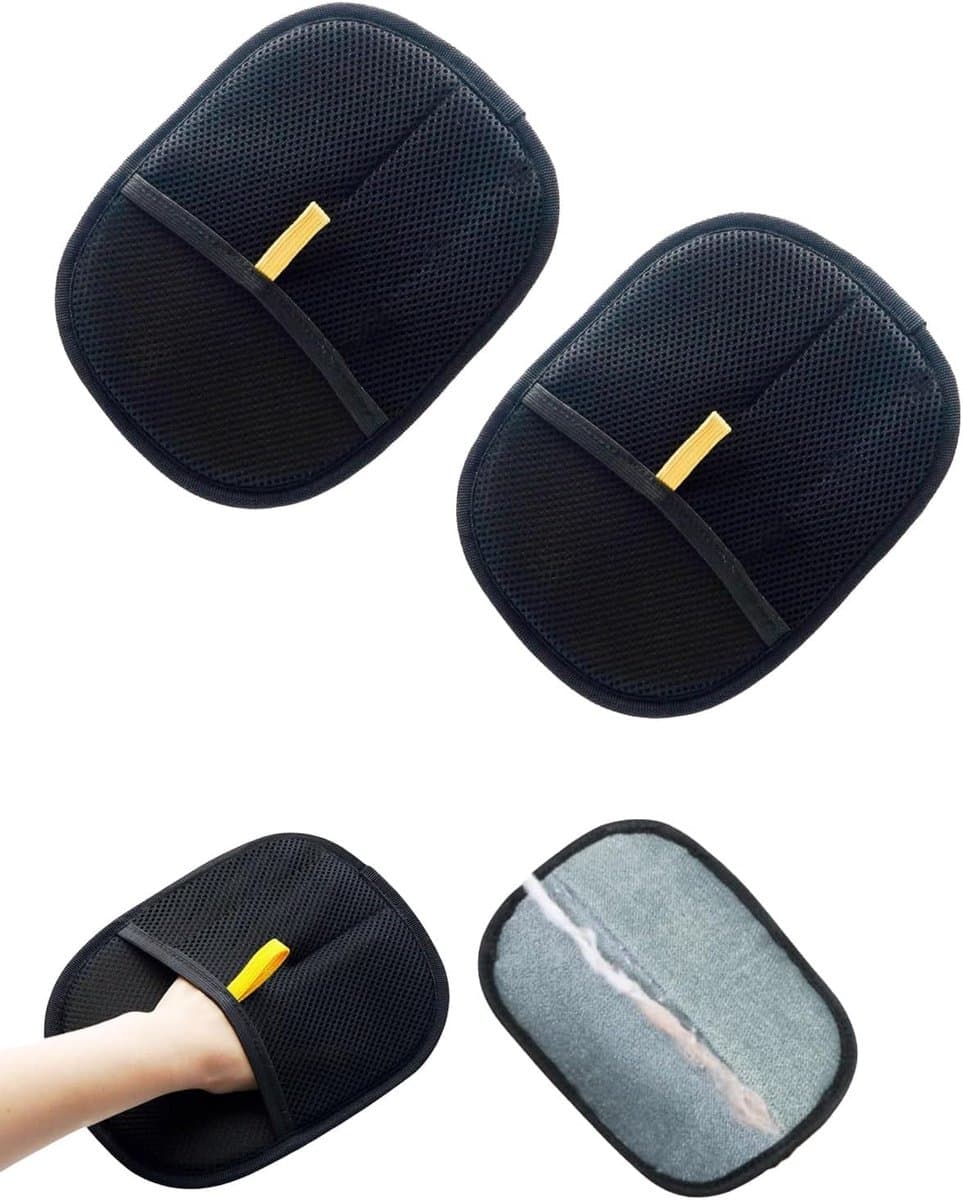 2 x ontharingshandschoenen voor huisdieren, 24 x 18 cm, elektrostatische handschoenen voor het verwijderen van honden - ShopVlot